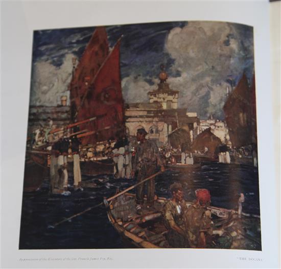 Hutton, Edward - The Pageant of Venice, illustrated by Frank Brangwyn, folio, cloth, with 20 plates,